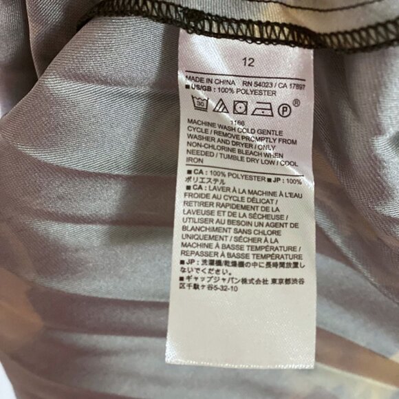 Banana Republic Factory Silky Pleated Midi Skirt – Yellow Floral – SZ 12 (NWT) - Picture 5 of 5